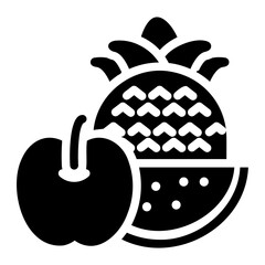 fruits glyph icon