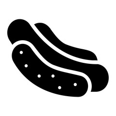 hot dog glyph icon
