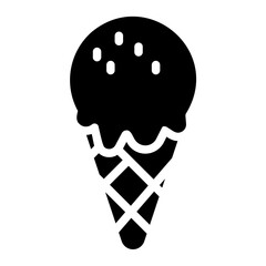 ice cream glyph icon