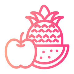fruits gradient icon