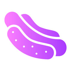 hot dog gradient icon