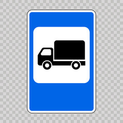 Road sign. Traffic sign. Transport sign. Vector illustration. 