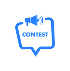 contest sign on white background