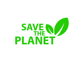 save the planet icon on white background