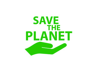 save the planet icon on white background