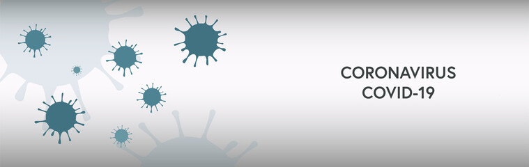 Coronavirus Covid-19 2019-nCoV illustration poster banner. Scientific vector illustration.