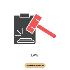 law icons  symbol vector elements for infographic web