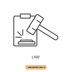 law icons  symbol vector elements for infographic web