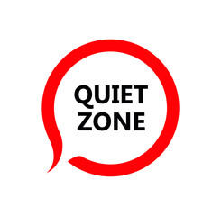 quiet zone sign on white background