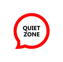 quiet zone sign on white background