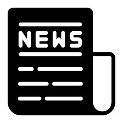 newspaper glyph icon