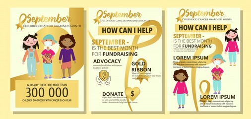 Vector illustration on the theme of Childhood Cancer awareness month observed each year during September