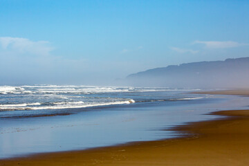 Breakers coming down on Heceta Beach in Florence Oregon