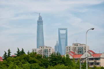 Shanghai Tower and the Financial Center shanghai China