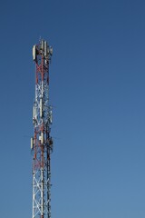 Telecommunication tower for broadcasting 4G and 5G mobile signal