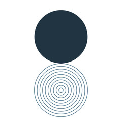 round circle doodle shape form minimalist contour silhouette element icon pattern background