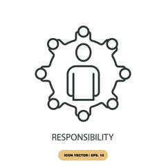 responsibility icons  symbol vector elements for infographic web