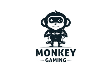 Monkey Games Vector Logo Template