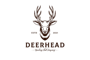 Deer Head Vector Logo Template