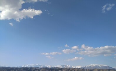 clouds over the mountains