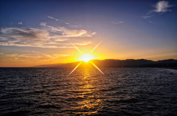 Sunset Santa Monica Pier California