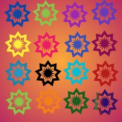 seamless pattern Oktagram illustration background 