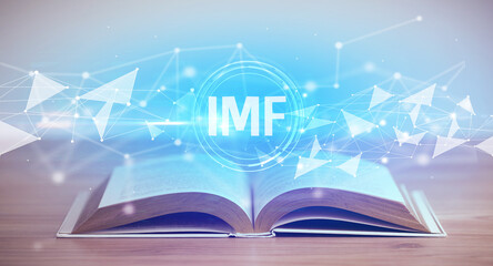 Open book with abbreviation concept concept