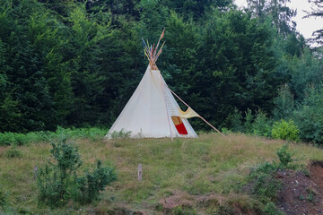 wigwam on a mountain meadow.. © Alla