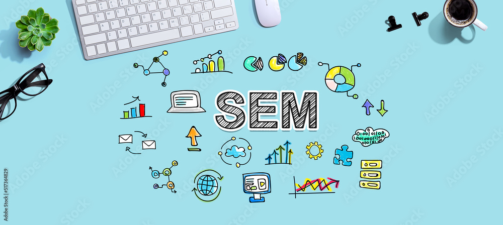 Poster sem with a computer keyboard