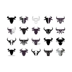 Bull head logo vector icon