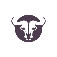 Bull head logo vector icon