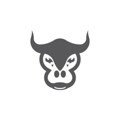 Bull head logo vector icon