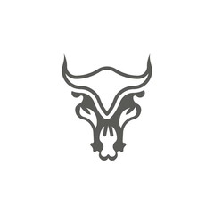 Bull head logo vector icon
