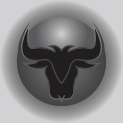 Bull head logo vector icon
