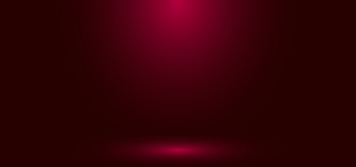 Red gradient wall studio empty room abstract background with lighting