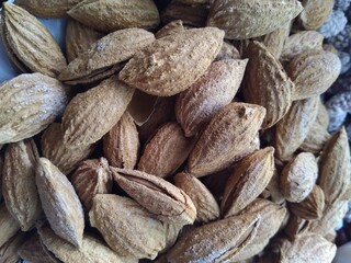 close up of almonds