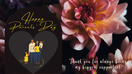 Happy Parents Day Card Stock Backgound