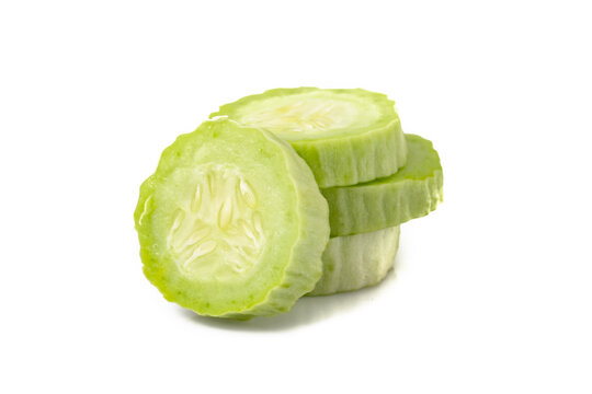 Armenian cucumber on the 
 white background