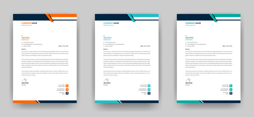 Professional creative letterhead template design for your Company and business a4 size ready for print