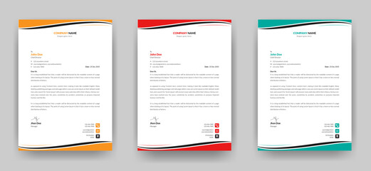 Professional creative letterhead template design for your Company a4 size ready for print