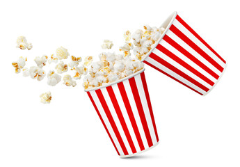 Obraz premium Delicious popcorn, isolated on white background