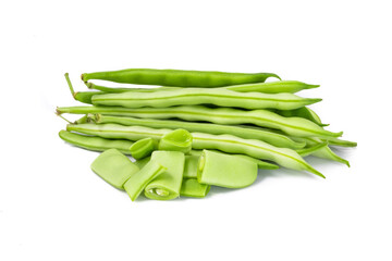 Fresh green bean on the vintage backgrounds