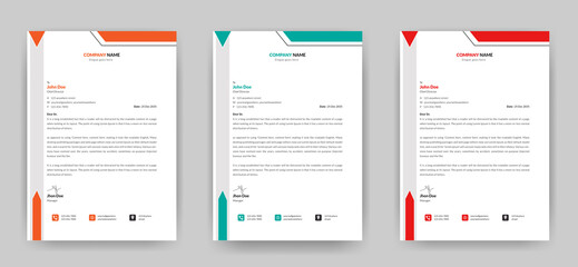 Professional creative letterhead template design for your business a4 size ready for print 