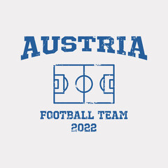 Basketball team state of Austria. Typography graphics for sportswear and apparel. Vector print design.