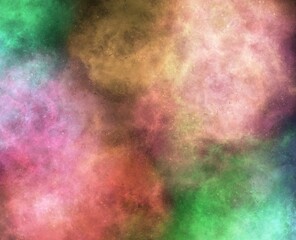 Realistic Space Background with Nebula Star Clouds.