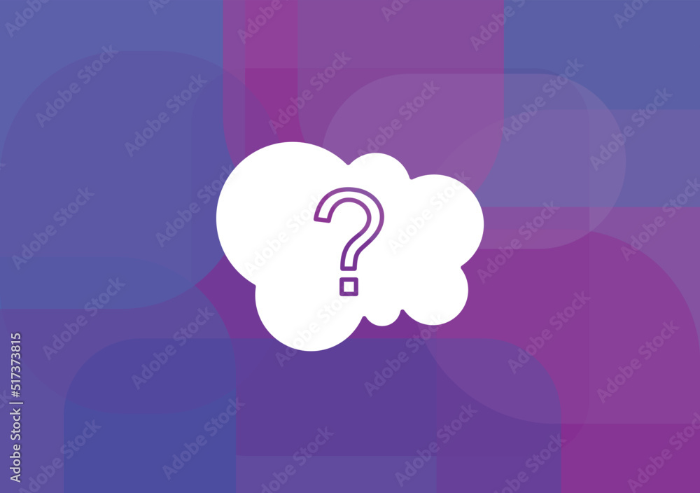 Poster speech bubble with question mark