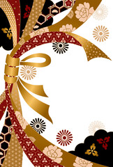 日本の伝統柄 束ね熨斗の背景