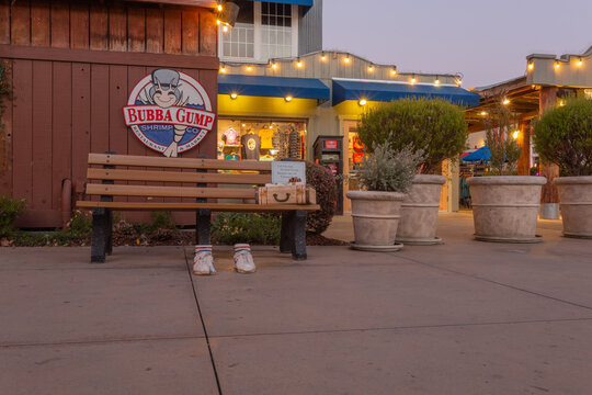 Monterey CA - Bubba Gump restaurant in the evening