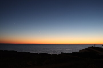 sunset on the island