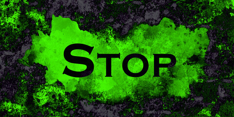 Napis Stop - obrazy, fototapety, plakaty